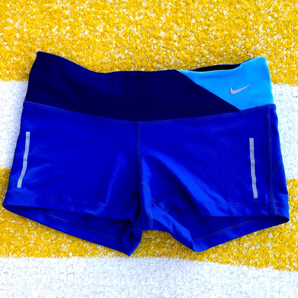 BRIGHT BLUE COMPRESSION RUNNING SHORTS